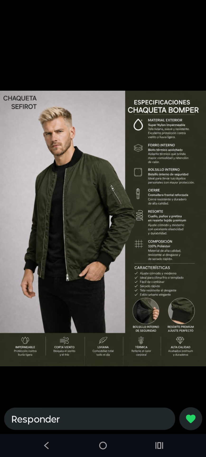 Bomber Sefirot Quiet Luxury · Hombre